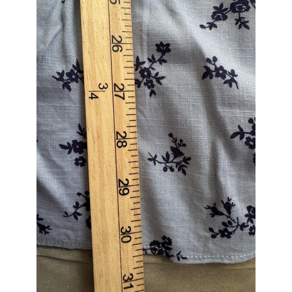 Aeropostale Blue Floral Tie Front Mini Dress Women's Medium Cottagecore - Picture 9 of 9